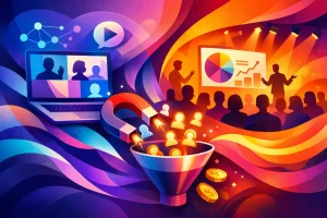 Case de evento híbrido com geração de leads